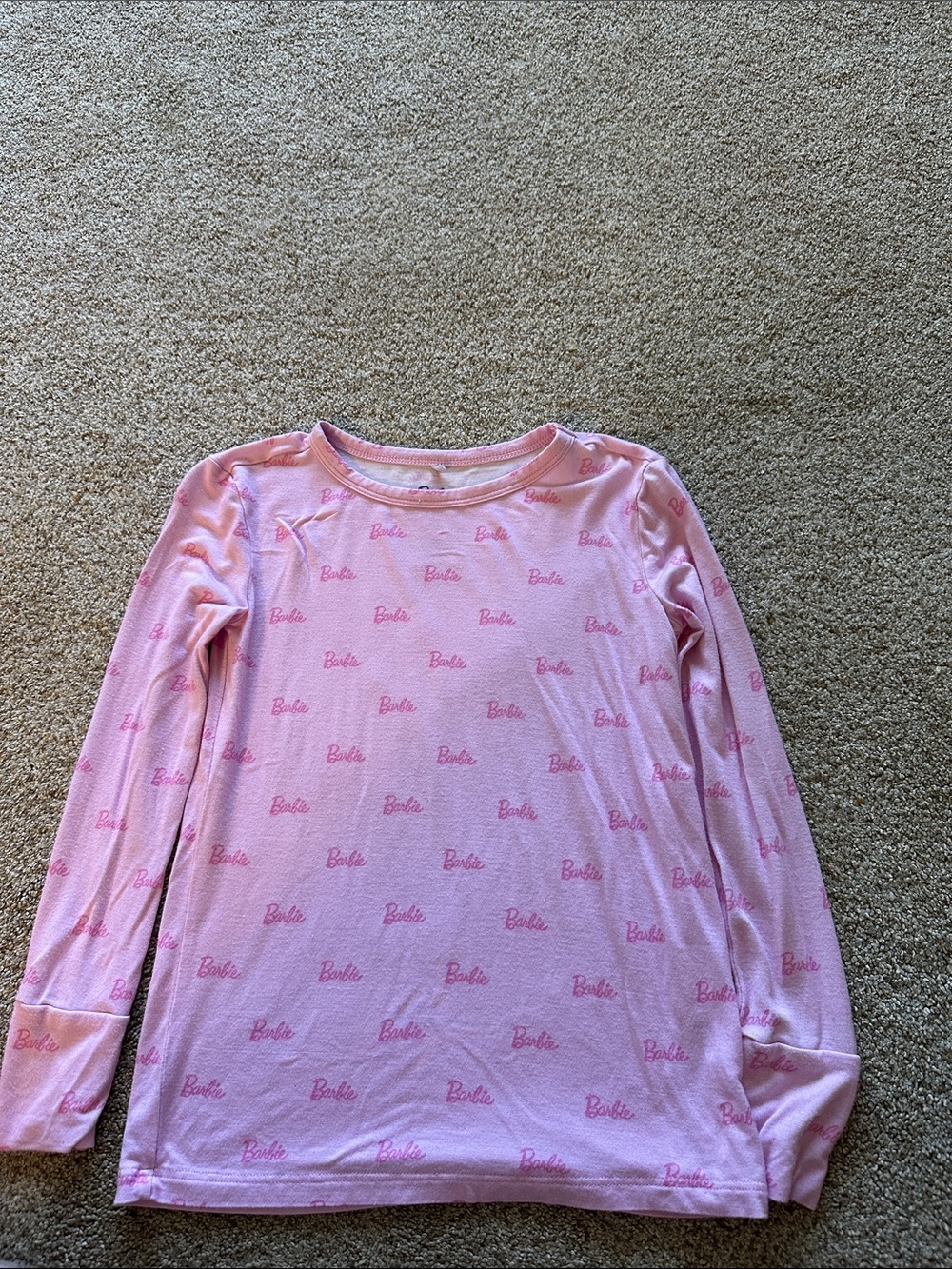 Posh peanut Barbie Light Pink Long Sleeve Logo Tee size 5t-6T